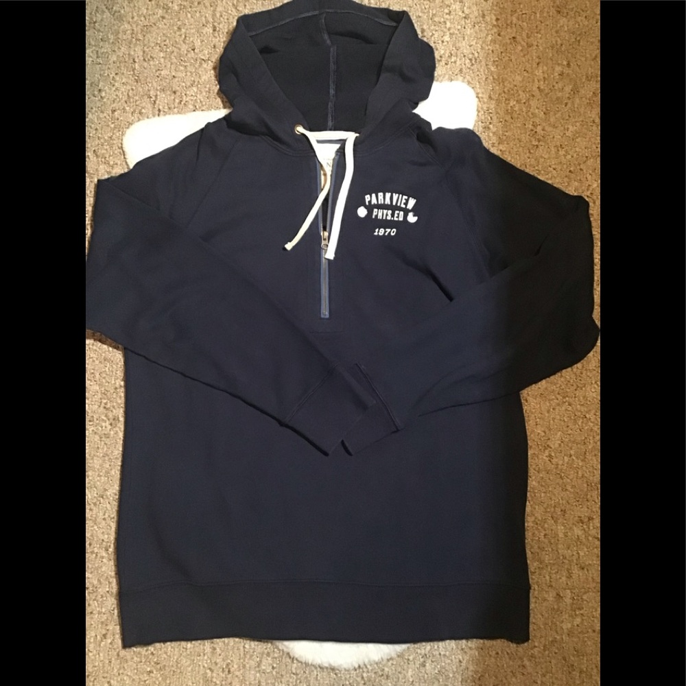 Men’s size XL Old  navy pullover zip up hoodie  navy color